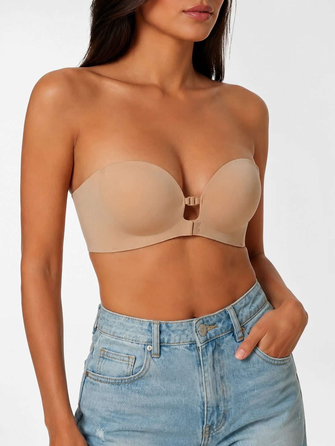 Seamless No-Slip Strapless Bra